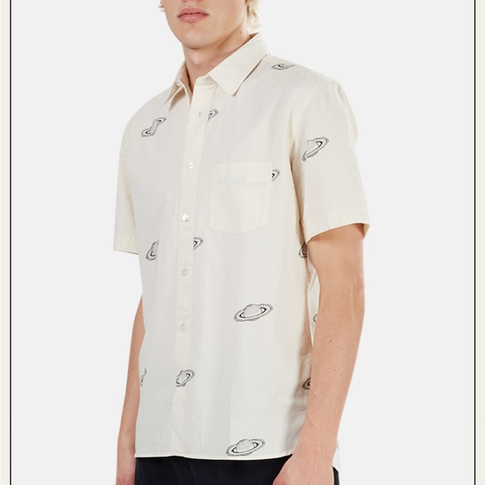 La Paz Alegre Printed Shirt in Saturn Size XL $250 SOLD OUT ONLINE - Picture 2 of 10